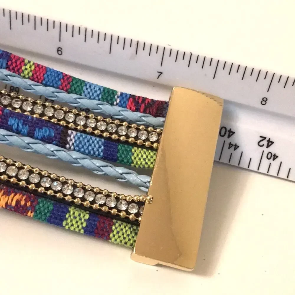 Boho Hippie cuff bracelet magnetic closure NEW
